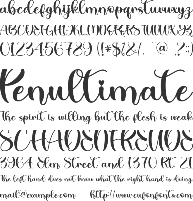 Lovitha - Personal Use font preview