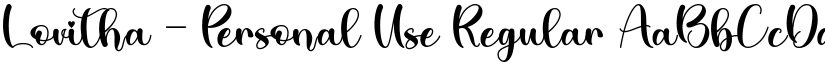 Lovitha - Personal Use Regular font