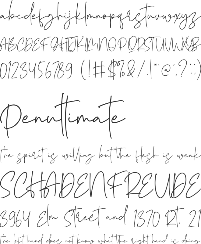 Yearbook Christmas font preview