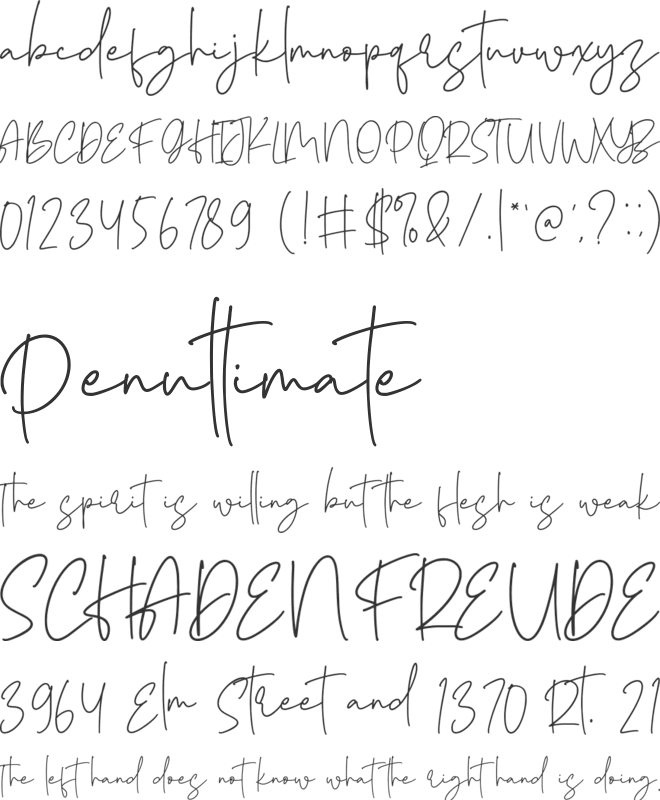 Yearbook Christmas font preview