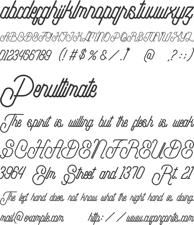 Himalayas font preview