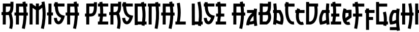 RAMISA PERSONAL USE font
