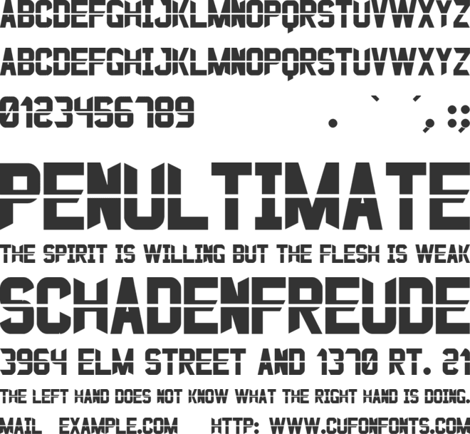 Justo St font preview