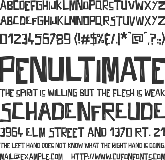 Fifties Movies font preview