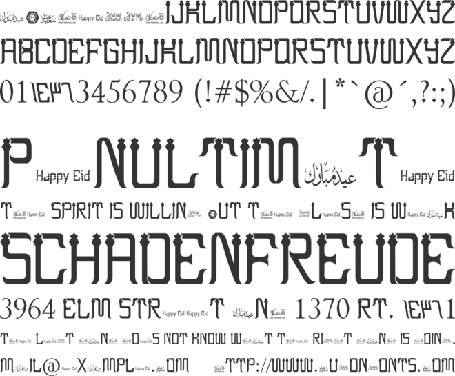 EID AL-FITR 2 font preview