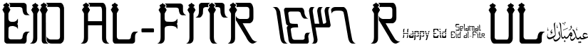 EID AL-FITR 2 Regular font