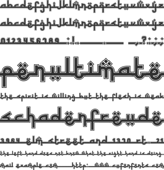 Sinbad the Sailor font preview
