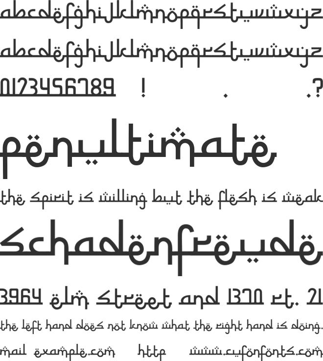 Nurkholis font preview