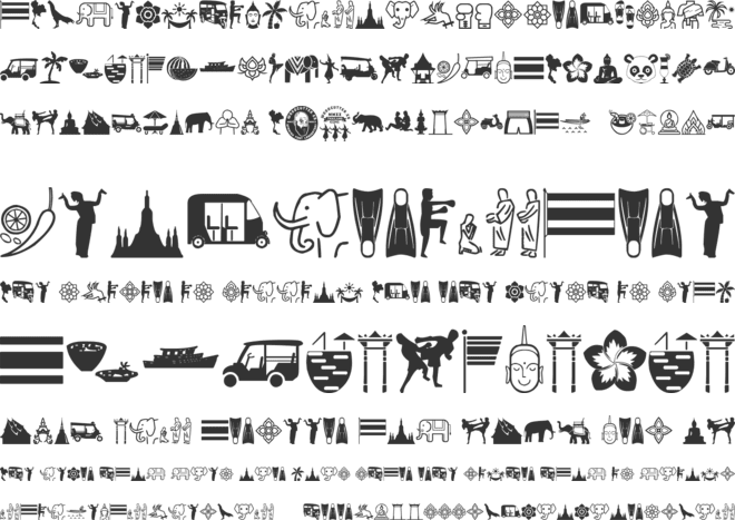 Thailand Icons font preview