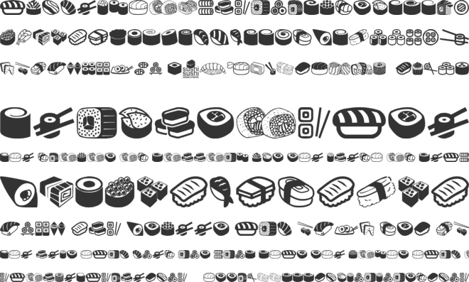 Sushi Sushi font preview