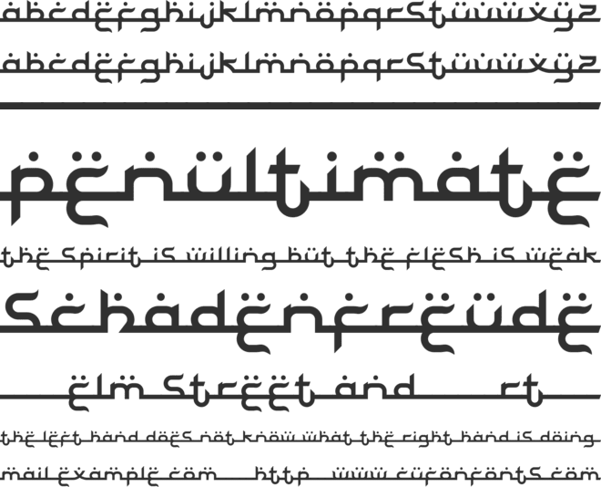 Bayram font preview