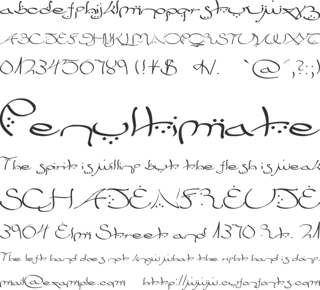 Bizancia font preview