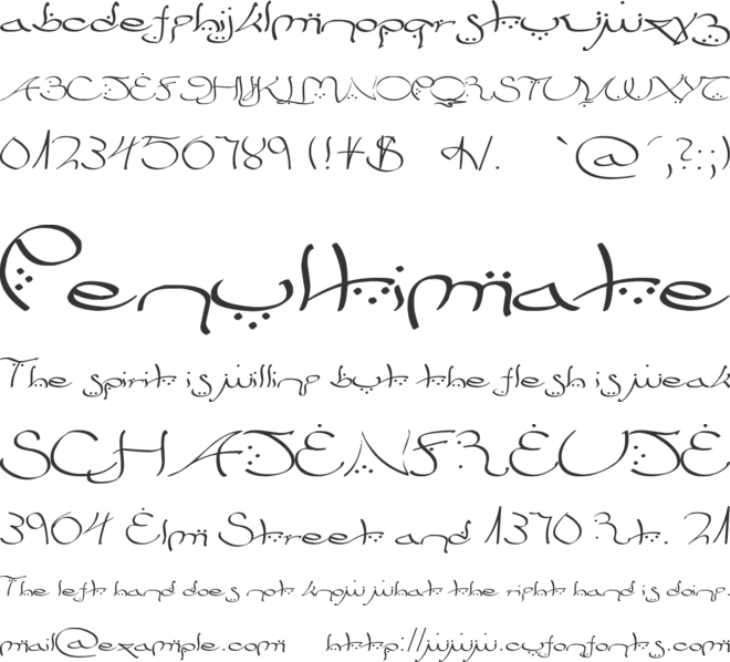 Bizancia font preview