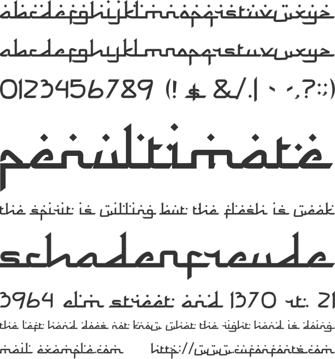 Rama dan Karim font preview