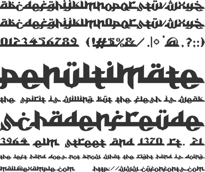 Alkhoufi font preview
