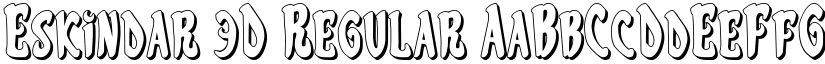 Eskindar 3D Regular font