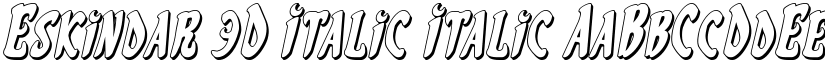 Eskindar 3D Italic Italic font