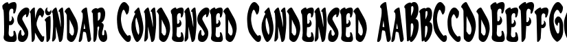 Eskindar Condensed Condensed font