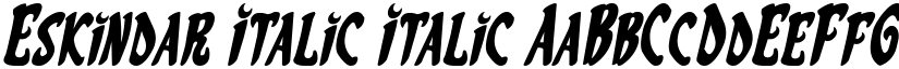 Eskindar Italic Italic font