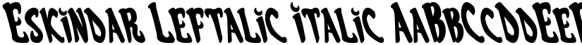 Eskindar Leftalic Italic font