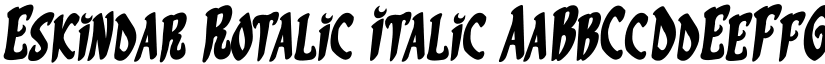 Eskindar Rotalic Italic font