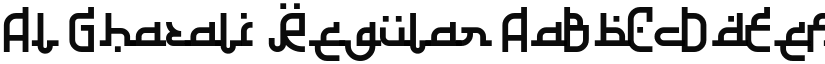 Al Ghazali Regular font