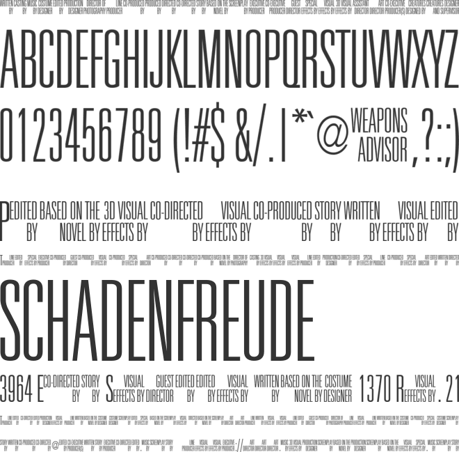 Universal Accreditation font preview