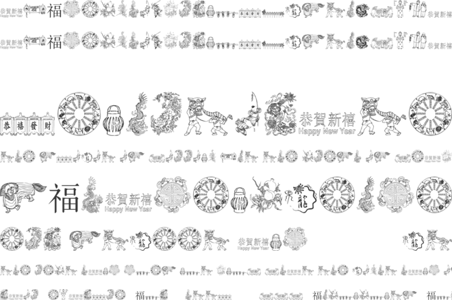 ChineseNewYearByTom font preview