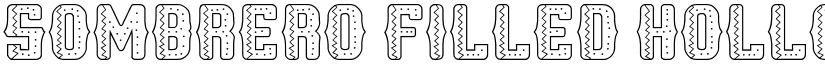 Sombrero Filled Hollow Regular font