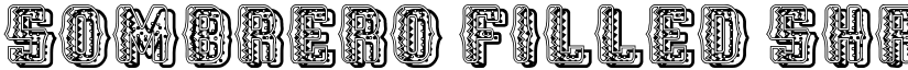 Sombrero Filled Shadow Regular font