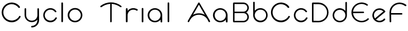 Cyclo Trial font