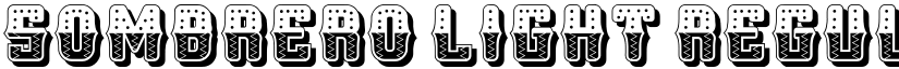 Sombrero Light Regular font