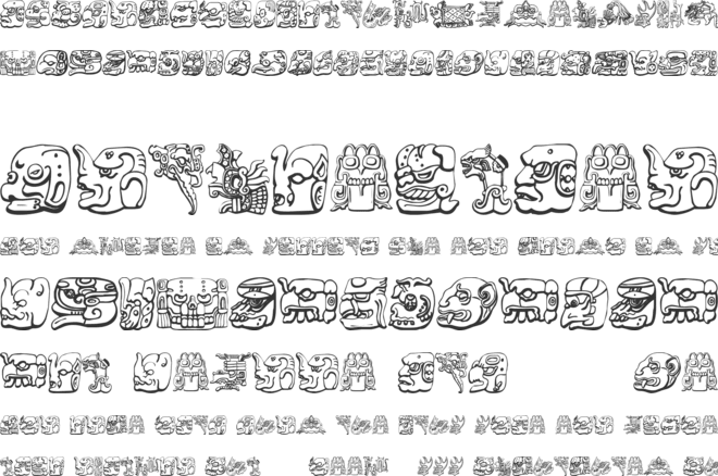 Mayan font preview