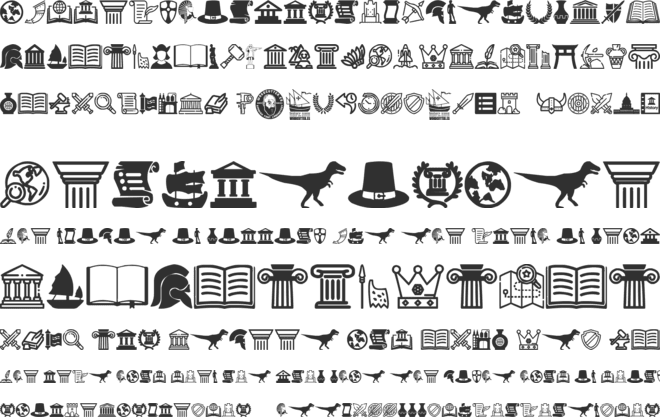 History Icons font preview