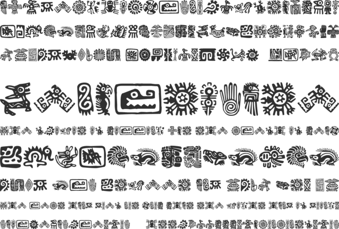 Aztecs Icons font preview
