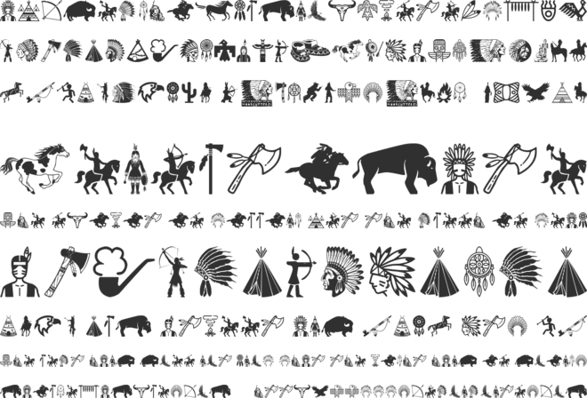 Native American Indians font preview