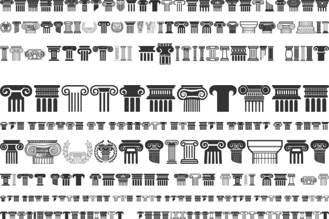 Greek Column font preview