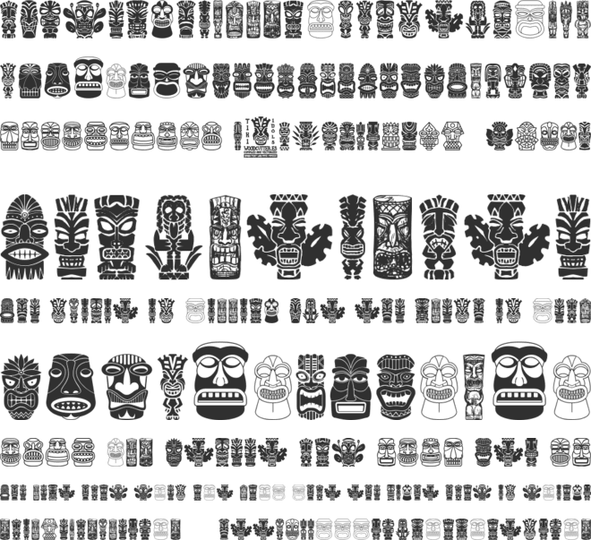 Tiki Idols font preview
