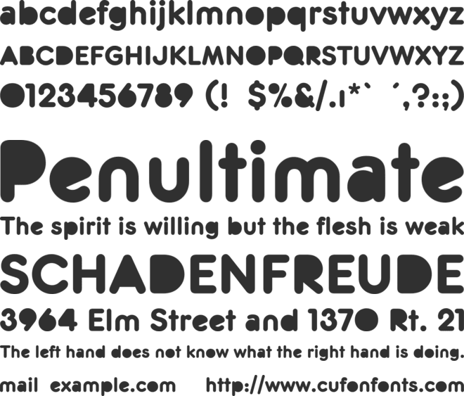 Zitti font preview