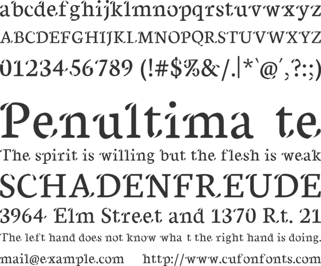 Xisfani font preview