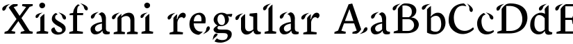 Xisfani regular font