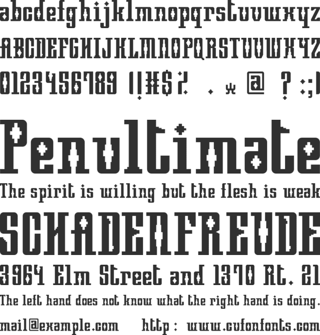 Mayan Square font preview