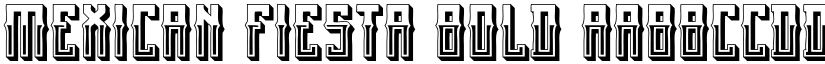 Mexican fiesta Bold font