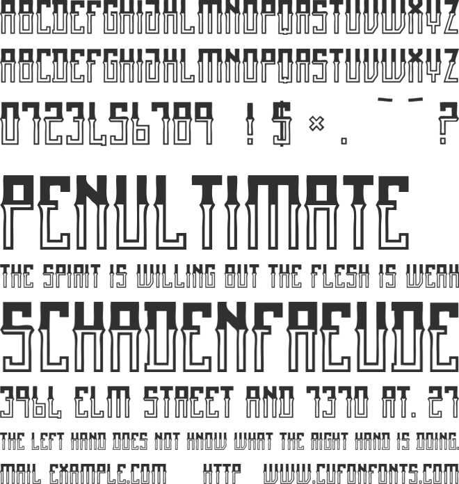 Mexican fiesta font preview