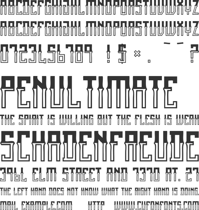 Mexican fiesta font preview