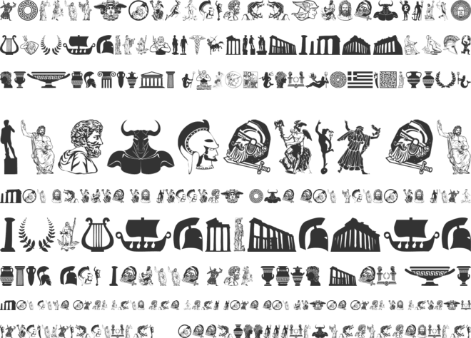 Greek Mythology font preview