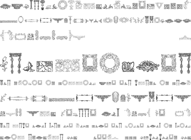 Mortised Ornaments Free Two font preview