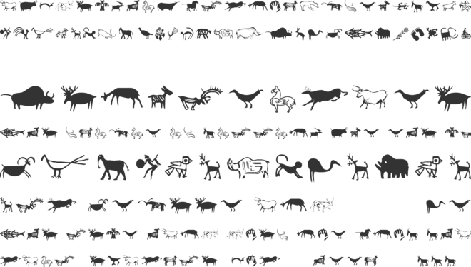 CavePaintingDingbats font preview