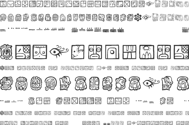 MAIA ideograph font preview