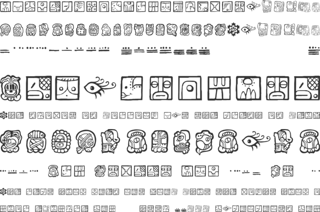 MAIA ideograph font preview